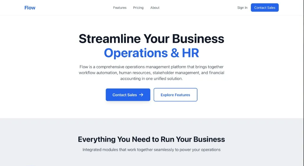 Flow interface